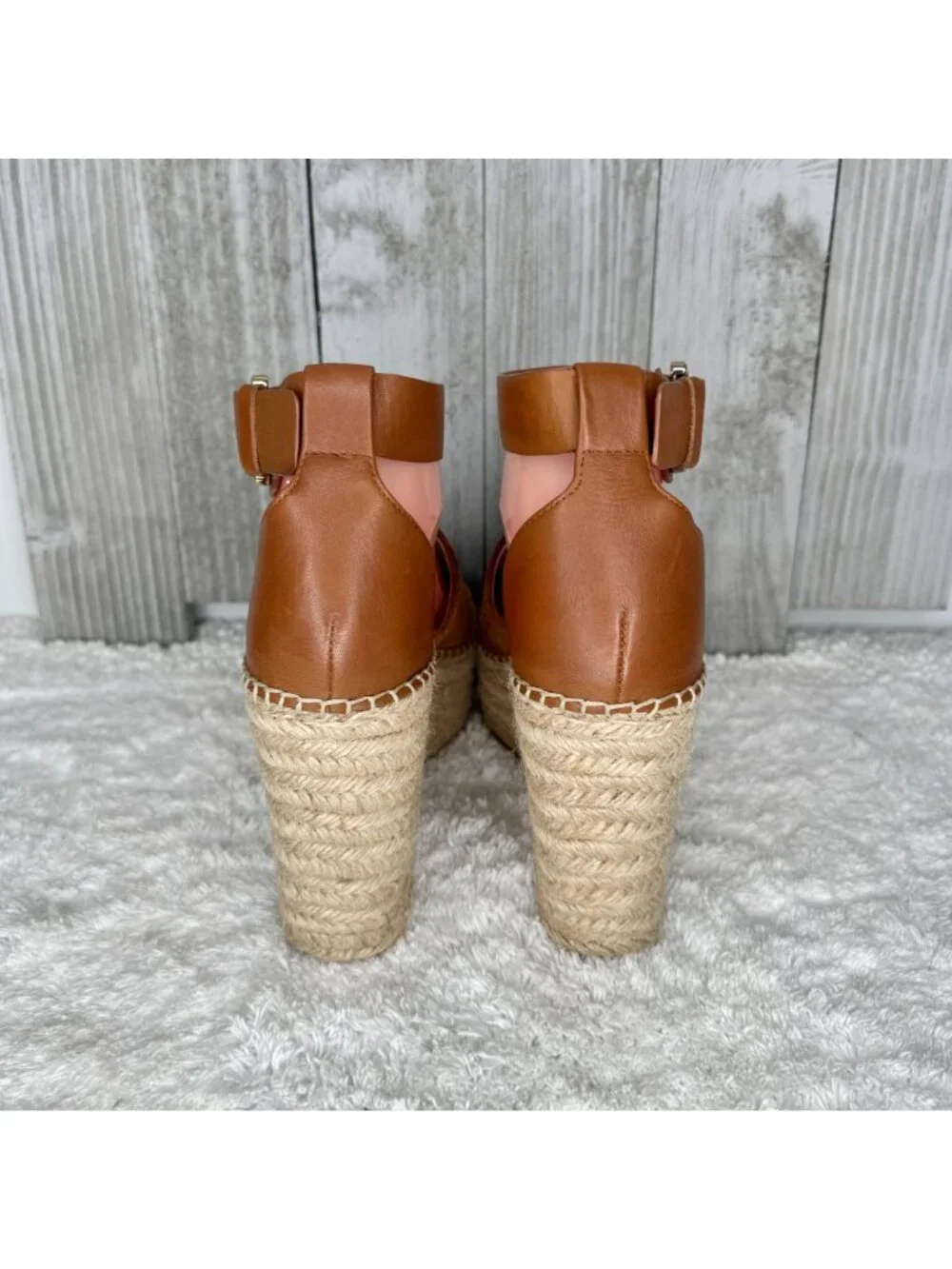 Marc Fisher Suede Platform Espadrille Sandals Size 7.5 M
